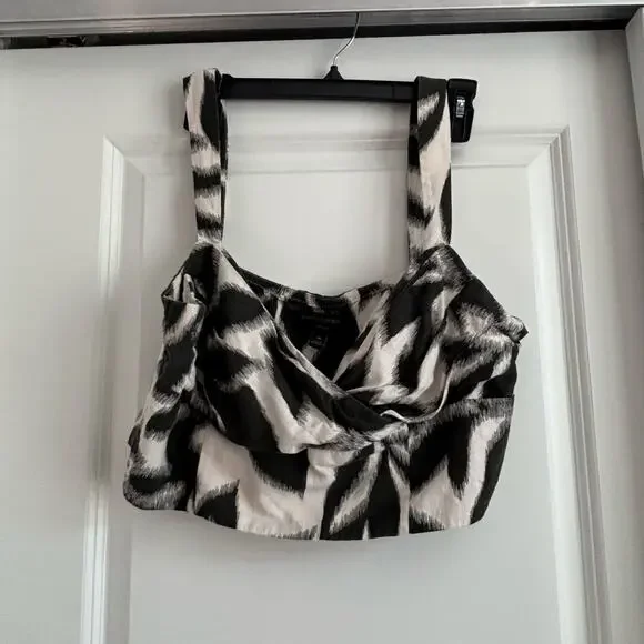 Banana Republic Women’s Linen Blend Tulip Matching Skirt Top Set 14-16 Tropical - Picture 3 of 16